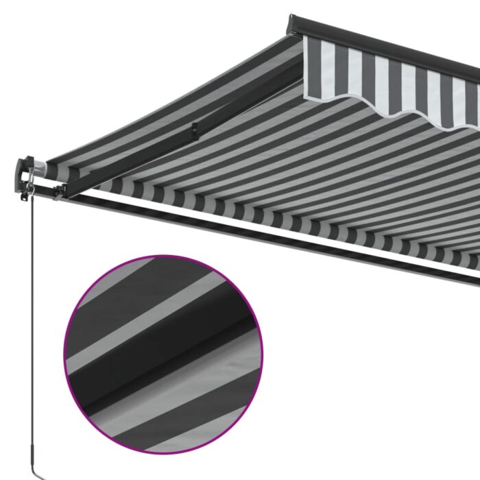 Τέντα Πτυσσόμενη Χειροκίνητη Ανθρακί / Λευκή 400x300 εκ. - Image 6