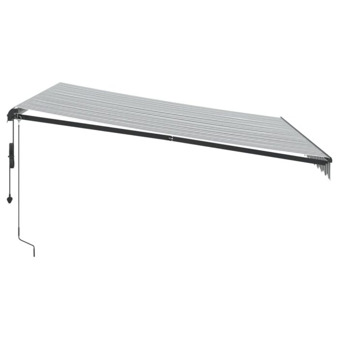 Τέντα Πτυσσόμενη Αυτόματη με LED Ανθρακί / Λευκή 400x300 εκ. - Image 5