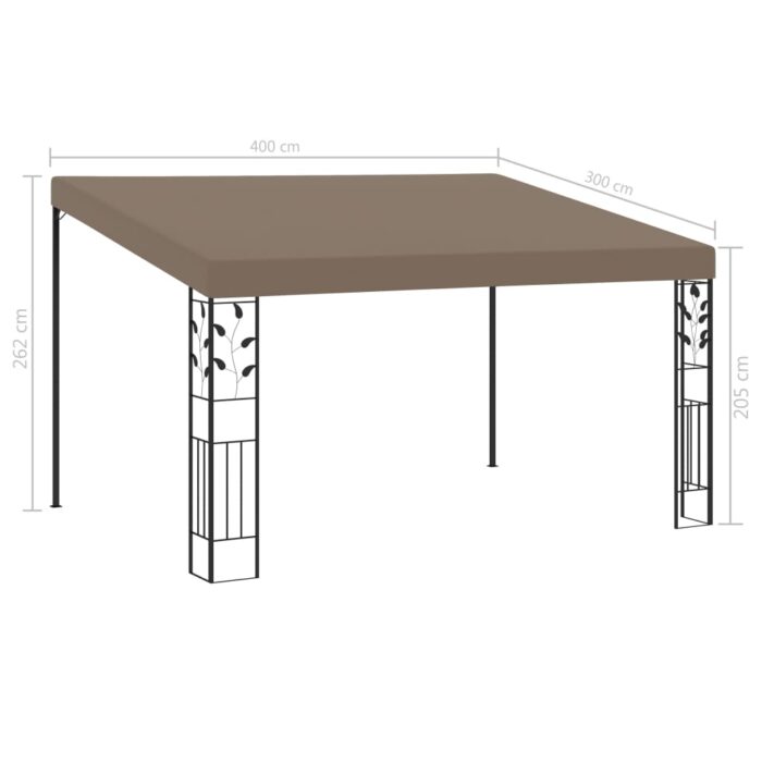 Κιόσκι Επιτοίχιο Taupe 4 x 3 x 2,5 μ. - Image 6
