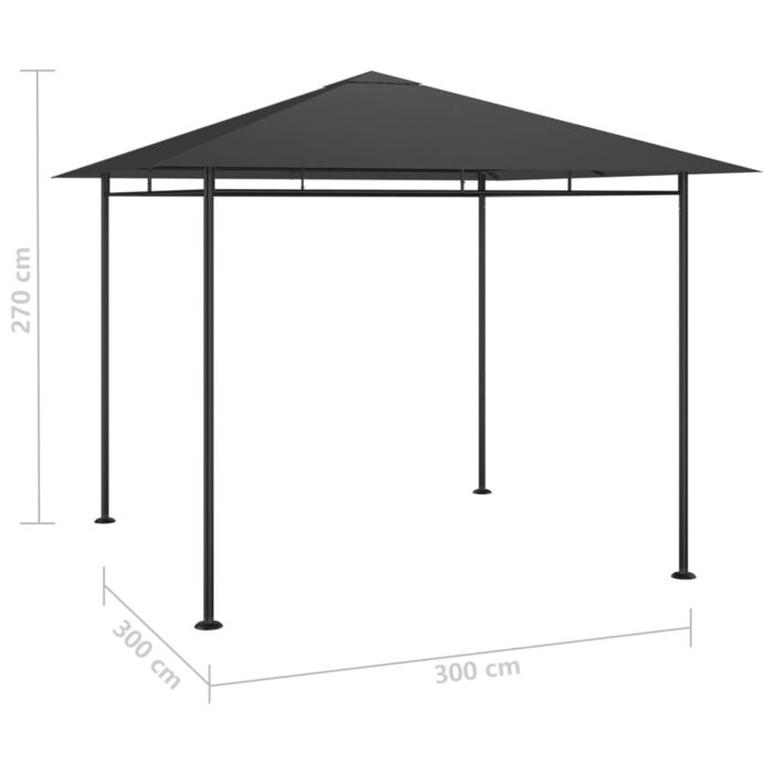 Κιόσκι Ανθρακί 3 x 3 x 2,7 μ. 180 γρ./μ² - Image 4