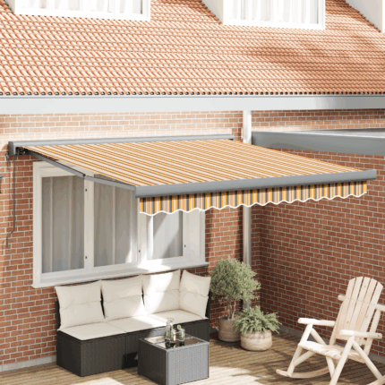 vidaXL Αναδιπλούμενη τέντα πολυχρωμία 350x250 εκ