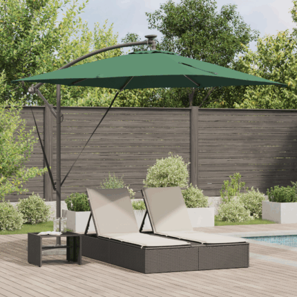 vidaXL Ομπρέλα Cantilever Banana Πράσινο 249 x 249 x 250 εκ.