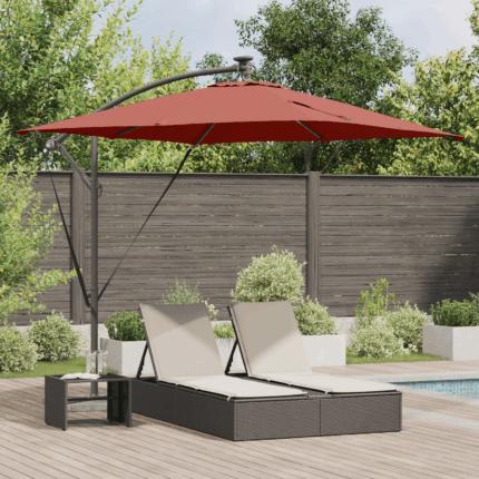 vidaXL Ομπρέλα Cantilever Banana Τερακότα 249 x 249 x 250 εκ.