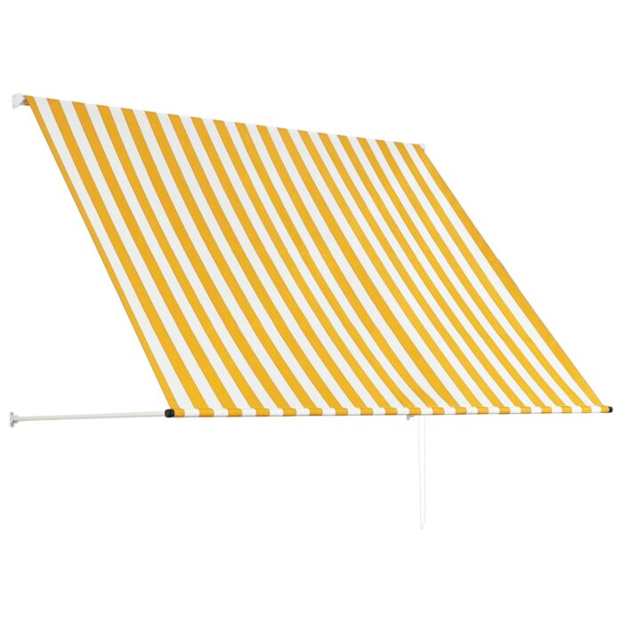 Τέντα Συρόμενη Κίτρινο / Λευκό 200 x 150 εκ. - Image 4