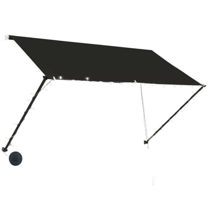 Τέντα Συρόμενη με LED Ανθρακί 250 x 150 εκ. - Image 3