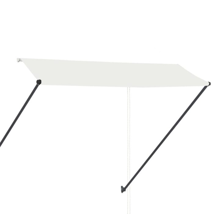 Τέντα Συρόμενη με LED Κρεμ 300 x 150 εκ. - Image 4