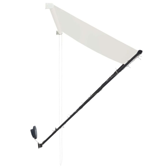 Τέντα Συρόμενη με LED Κρεμ 350 x 150 εκ. - Image 6