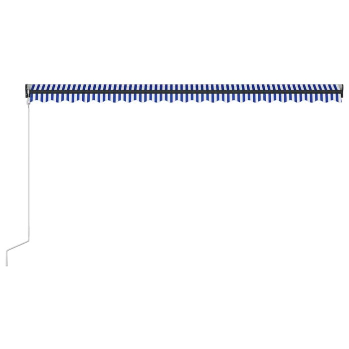 Τέντα με Αισθητήρα Ανέμου & LED Μπλε / Λευκή 500 x 300 εκ. - Image 5