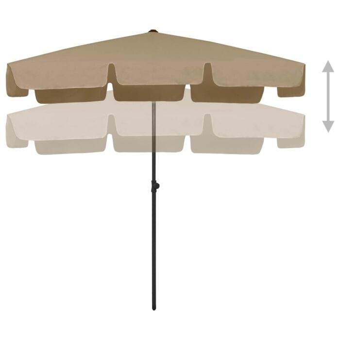 Ομπρέλα Θαλάσσης Taupe 200 x 125 εκ. - Image 3