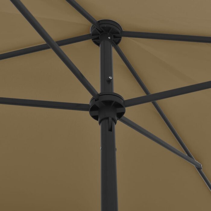 Ομπρέλα Θαλάσσης Taupe 200 x 125 εκ. - Image 6