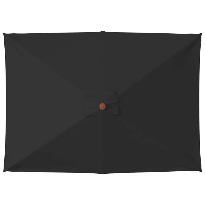 Ομπρέλα Κήπου με Ξύλινο Ιστό Μαύρη 150 x 200 εκ. - Image 4
