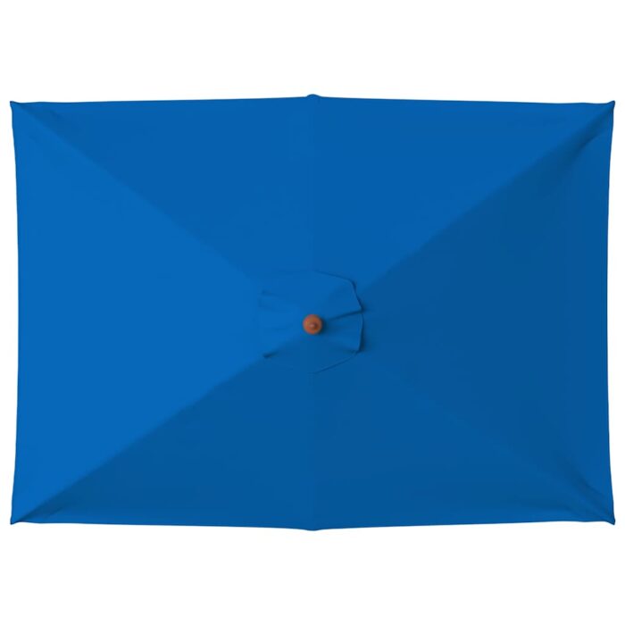 Ομπρέλα Κήπου με Ξύλινο Ιστό Μπλε 150 x 200 εκ. - Image 4