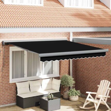 vidaXL Χειροκίνητη Σκηνή Μαύρη 300 x 250 εκ