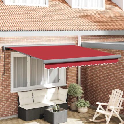 vidaXL Χειροκίνητο Φυσώντας Σαβανί Κόκκινο 350 x 250 εκ.
