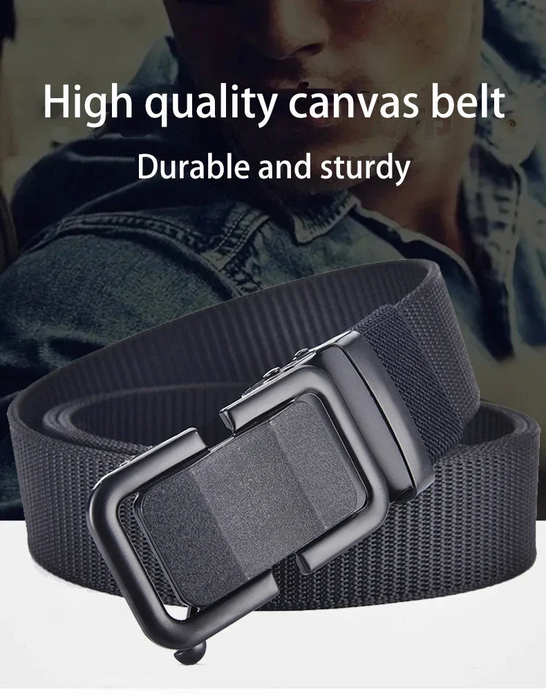Men's and women's nylon webbing tactical military casual designer canvas jeans belt high-quality military belt automatic buckle
