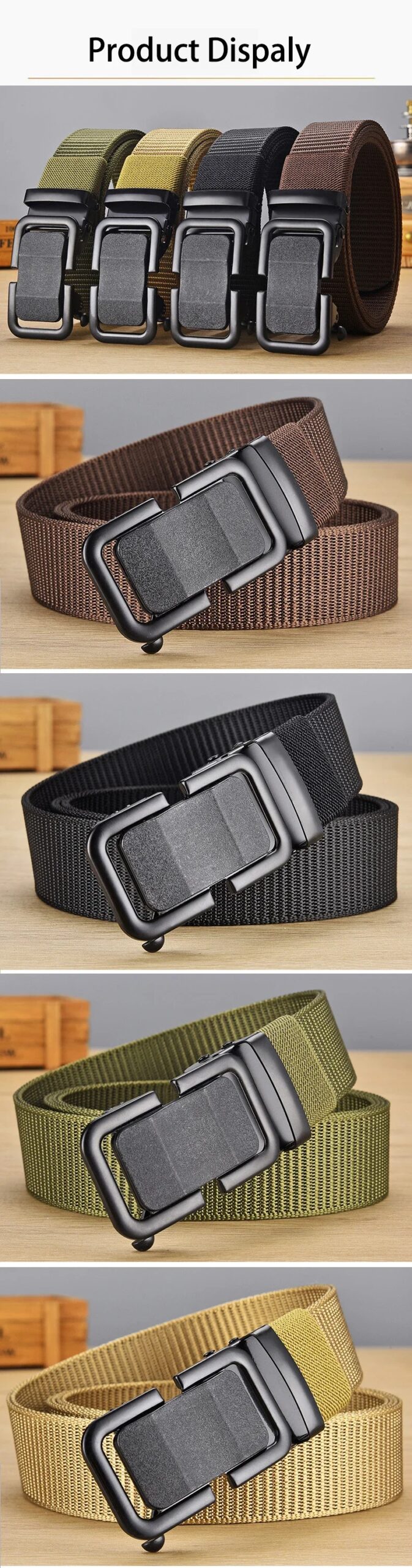 Men's and women's nylon webbing tactical military casual designer canvas jeans belt high-quality military belt automatic buckle