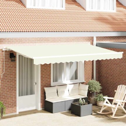vidaXL Σκηνίτσα Αναδιπλούμενη Κρεμ 350 x 200 cm