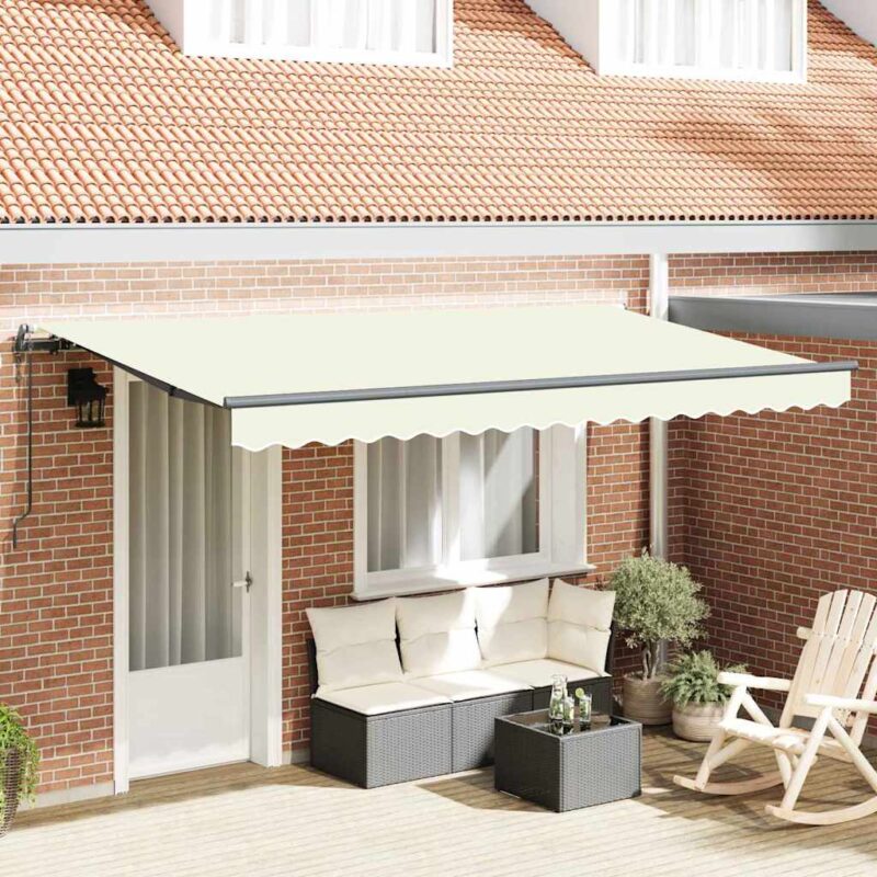vidaXL Σκηνίτσα Αναδιπλούμενη Κρεμ 350 x 200 cm