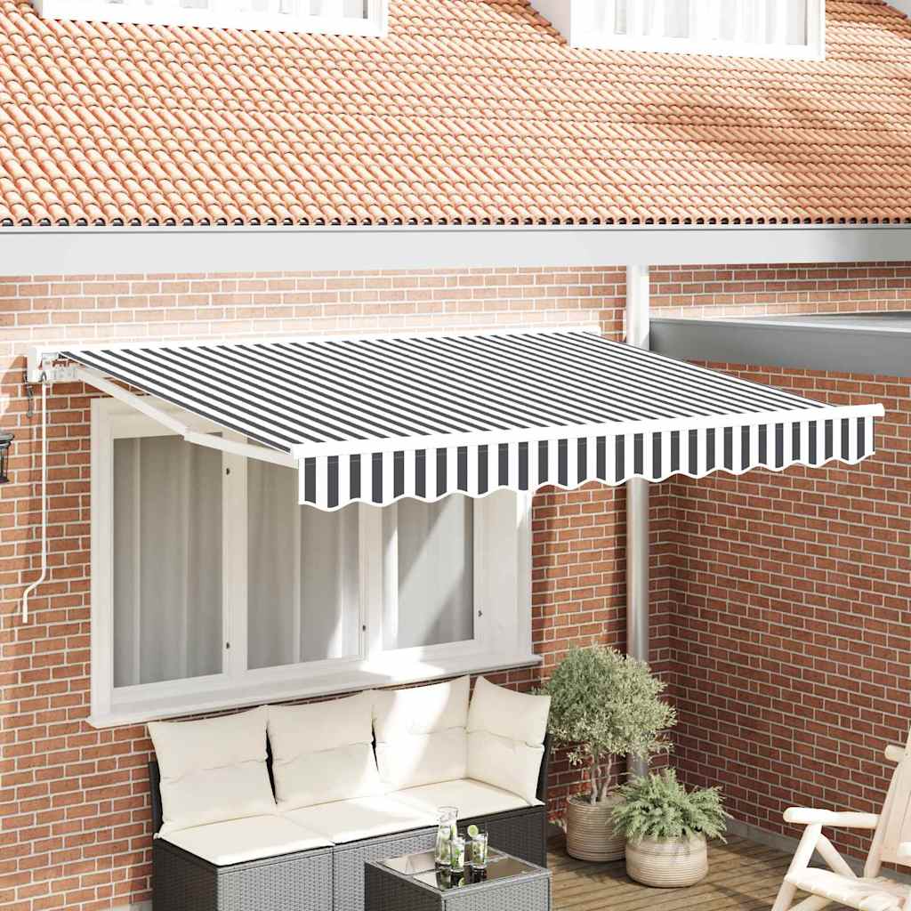 vidaXL Σκηνίτσα Αναδιπλούμενη Γκρι και Λευκό 350x200 εκ ύφασμα vidaXL Σκηνίτσα Αναδιπλούμενη Γκρι και Λευκό 350x200 εκ ύφασμα