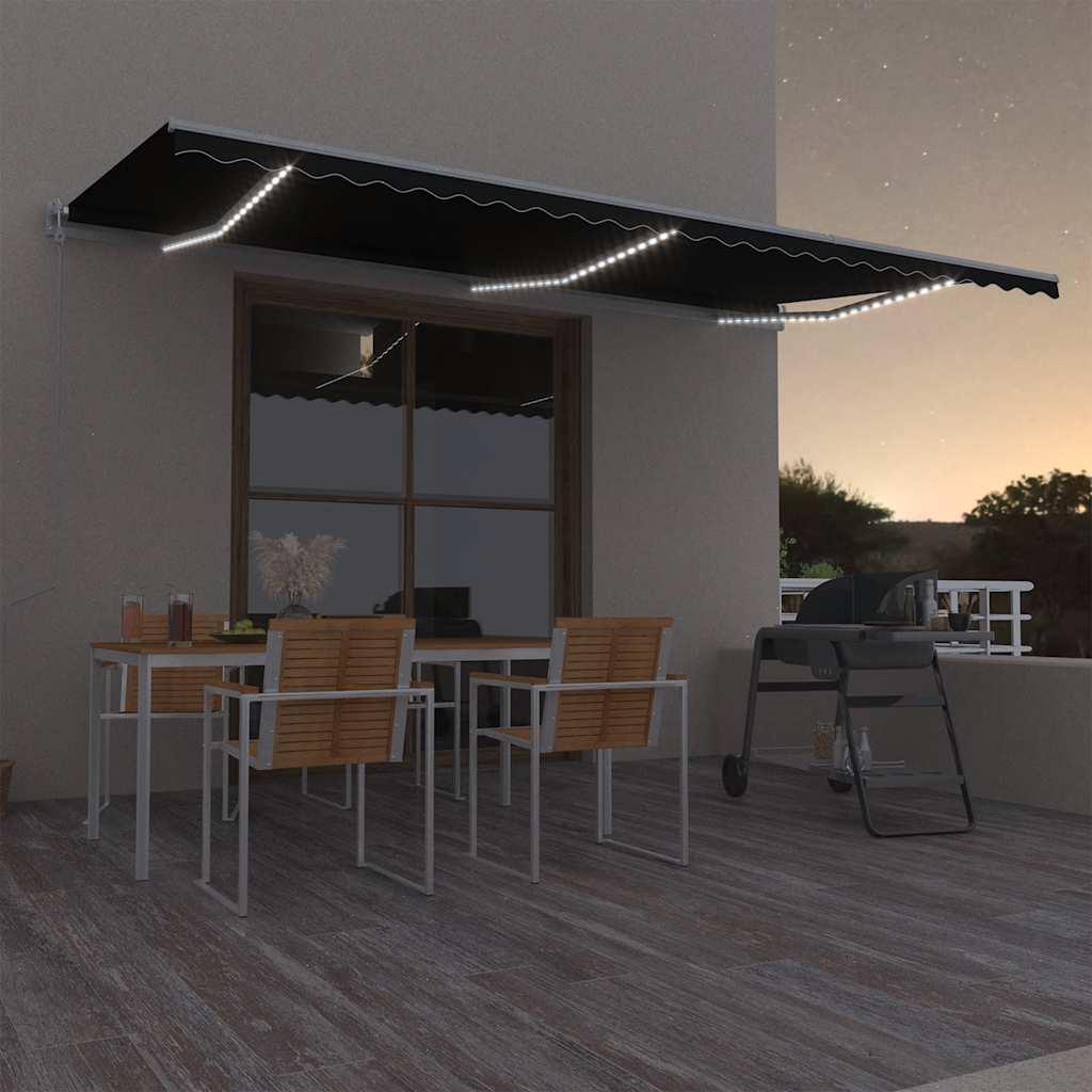 vidaXL Τέντα Αυτόματη με LED & Αισθητήρα Ανέμου Ανθρακί 600x300 εκ. vidaXL Τέντα Αυτόματη με LED & Αισθητήρα Ανέμου Ανθρακί 600x300 εκ.