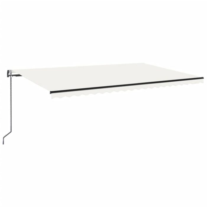Τέντα Αυτόματη με LED & Αισθητήρα Ανέμου Κρεμ 500 x 300 εκ. - Image 2