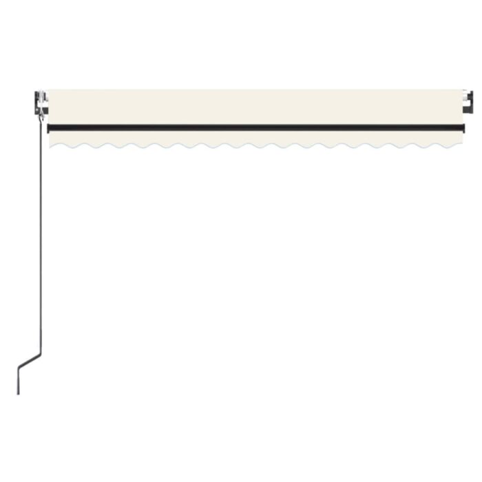 Τέντα Αυτόματη με LED & Αισθητήρα Ανέμου Κρεμ 450 x 350 εκ. - Image 4