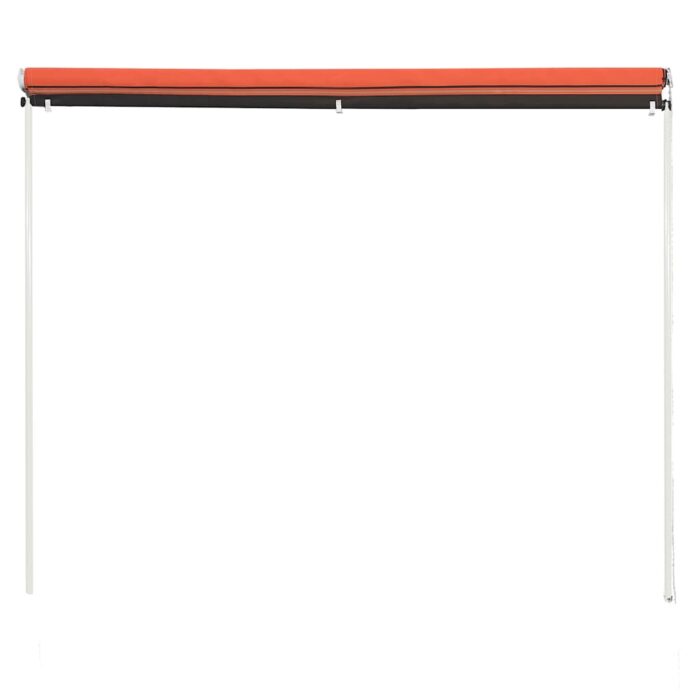 Τέντα Συρόμενη Πορτοκαλί / Καφέ 250 x 150 εκ. - Image 2