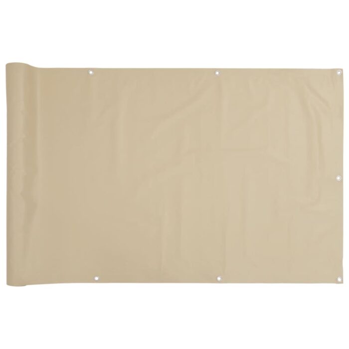 Διαχωριστικό Βεράντας Μπεζ 120 x 400 εκ. Ύφασμα Oxford - Image 2