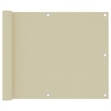 vidaXL Διαχωριστικό Βεράντας Κρεμ 75 x 300 εκ. Ύφασμα Oxford