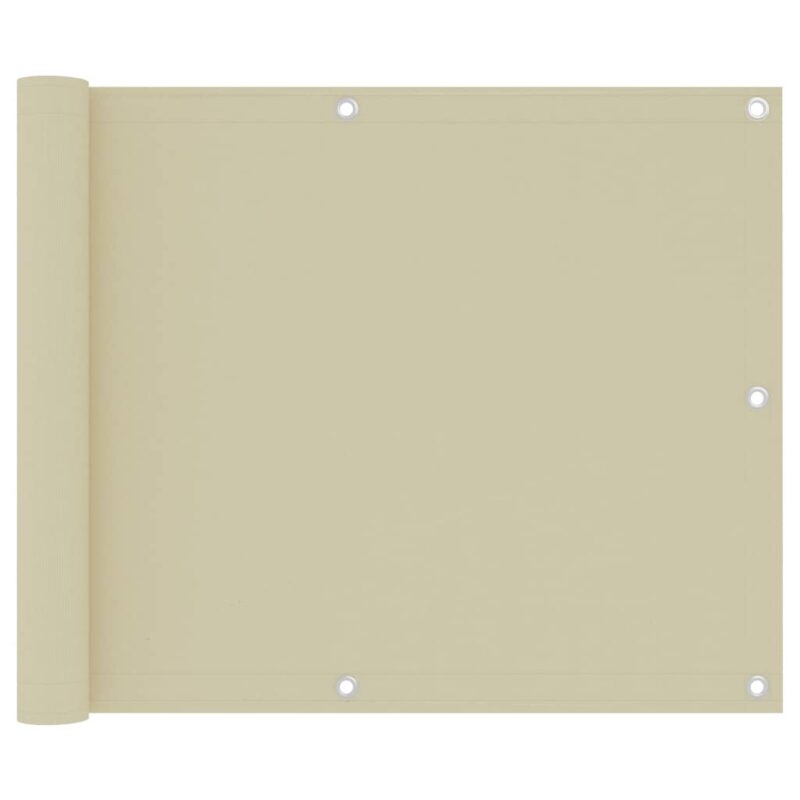 vidaXL Διαχωριστικό Βεράντας Κρεμ 75 x 300 εκ. Ύφασμα Oxford