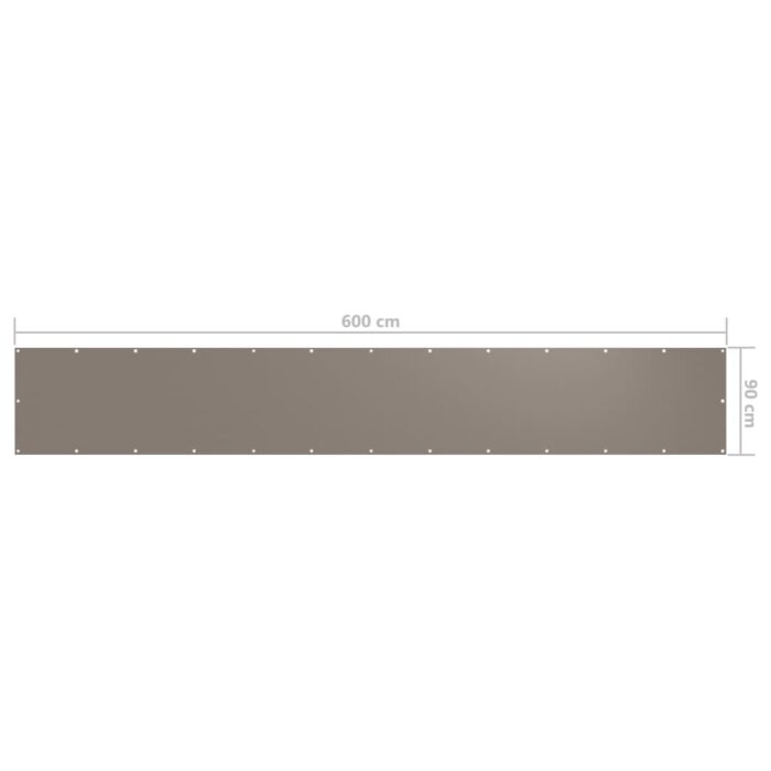 Διαχωριστικό Βεράντας Taupe 90 x 600 εκ. Ύφασμα Oxford - Image 5