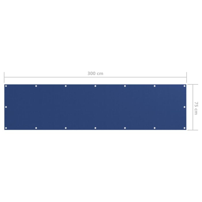 Διαχωριστικό Βεράντας Μπλε 75 x 300 εκ. Ύφασμα Oxford - Image 5