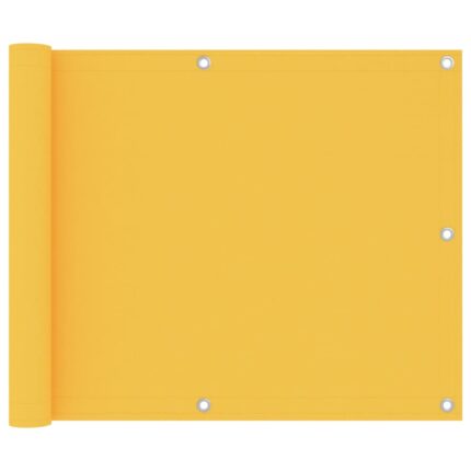 vidaXL Διαχωριστικό Βεράντας Κίτρινο 75 x 600 εκ. Ύφασμα Oxford
