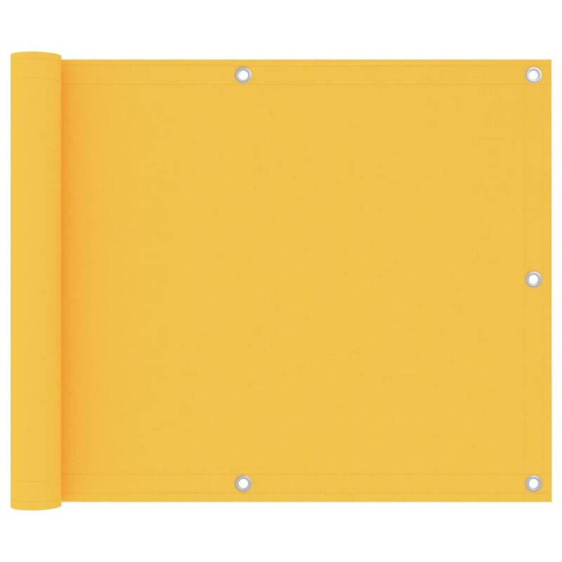 vidaXL Διαχωριστικό Βεράντας Κίτρινο 75 x 600 εκ. Ύφασμα Oxford