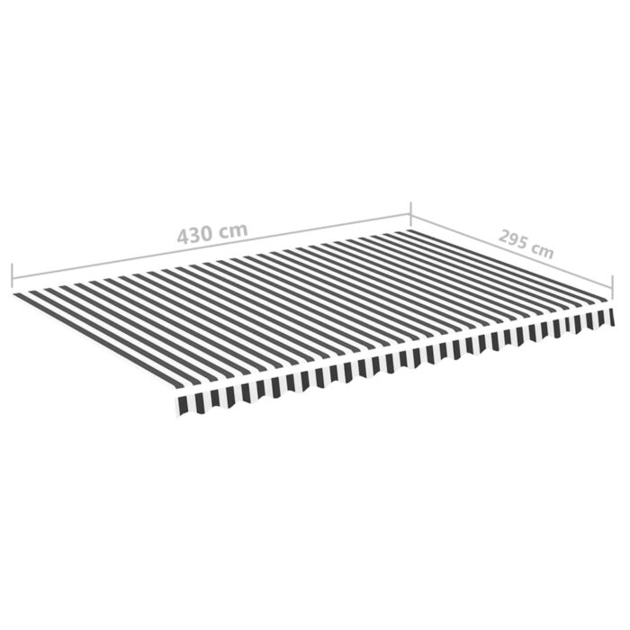 Τεντόπανο Ανταλλακτικό Ανθρακί / Λευκό 4,5 x 3 μ. - Image 6