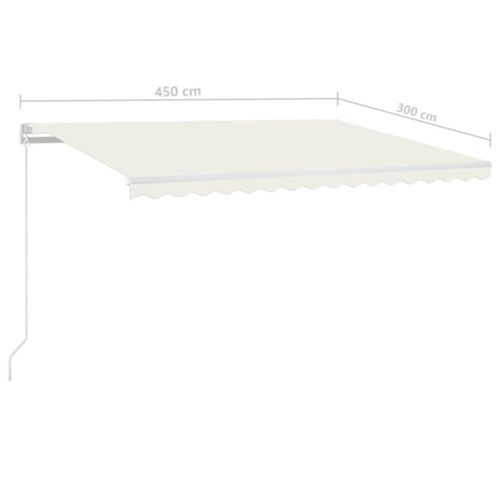 Τέντα Συρόμενη Αυτόματη Κρεμ 450 x 300 εκ. - Image 7