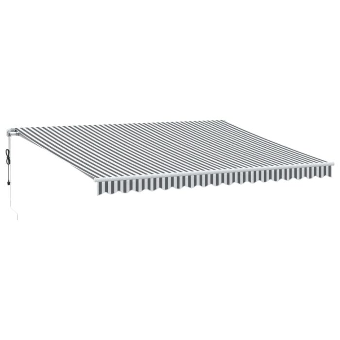 Τέντα Πτυσσόμενη Αυτόματη Ανθρακί / Λευκή 450x350 εκ. - Image 2