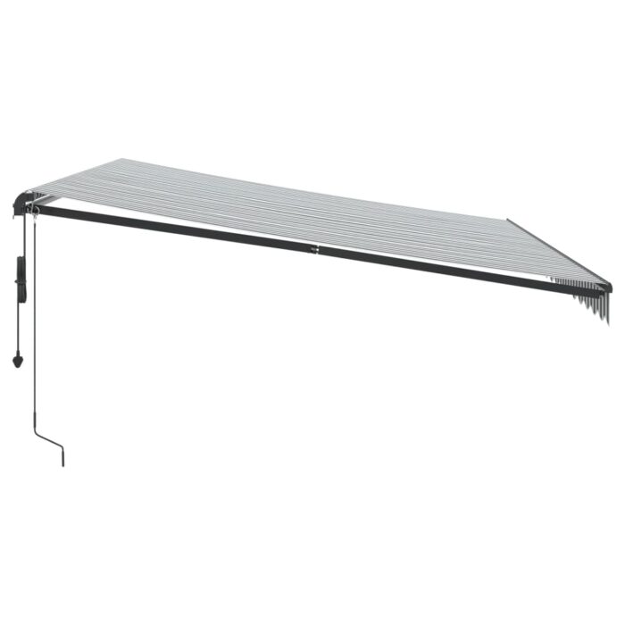 Τέντα Πτυσσόμενη Αυτόματη Ανθρακί / Λευκή 450x350 εκ. - Image 4