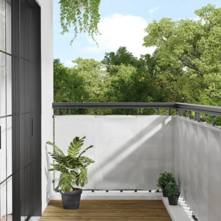 vidaXL Διαχωριστικό Βεράντας Αν.Γκρι 90x700εκ 100% Πολ. Ύφασμα Oxford