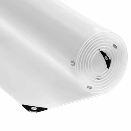 vidaXL σαφής μουσαμάς με τις οπές 6x8 m PVC