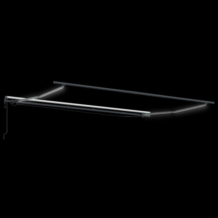 Τέντα Πτυσσόμενη Αυτόματη με LED Ανθρακί / Λευκή 450x300 εκ. - Image 6