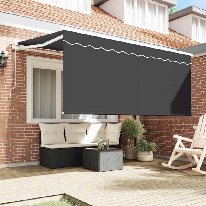 Σκηνίτσα Αναδιπλούμενη Ριγέ Ανθρακί 300 x 200 cm ύφασμα - Image 3