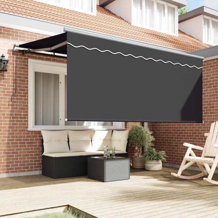 Σκηνίτσα Αναδιπλούμενη Ριγέ Ανθρακί 300 x 200 cm ύφασμα - Image 3