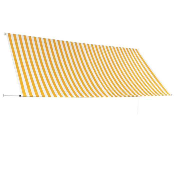 Τέντα Συρόμενη Κίτρινο / Λευκό 350 x 150 εκ. - Image 3