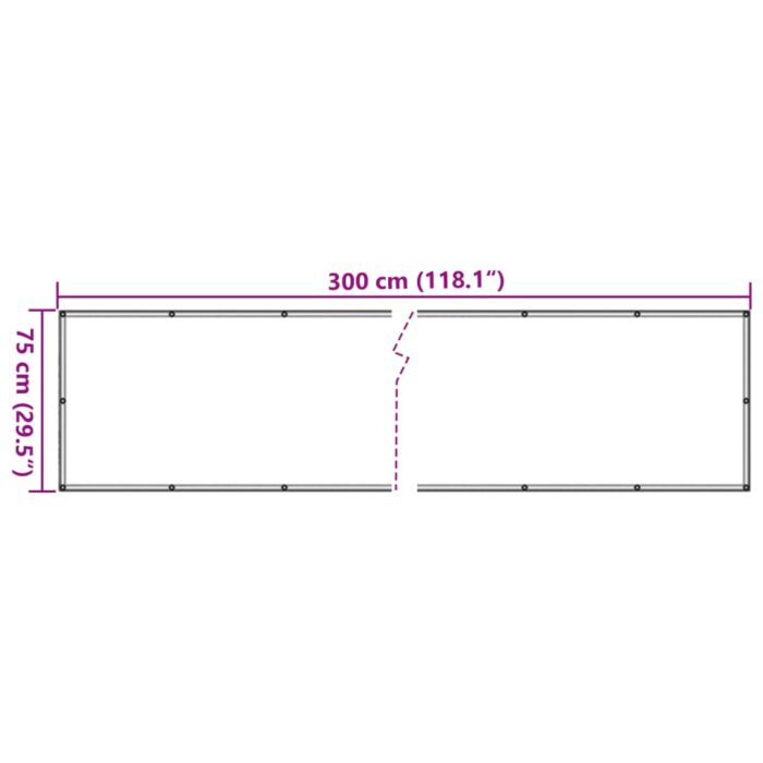 Διαχωριστικό Βεράντας Μπεζ 75 x 300 εκ. Ύφασμα Oxford - Image 6