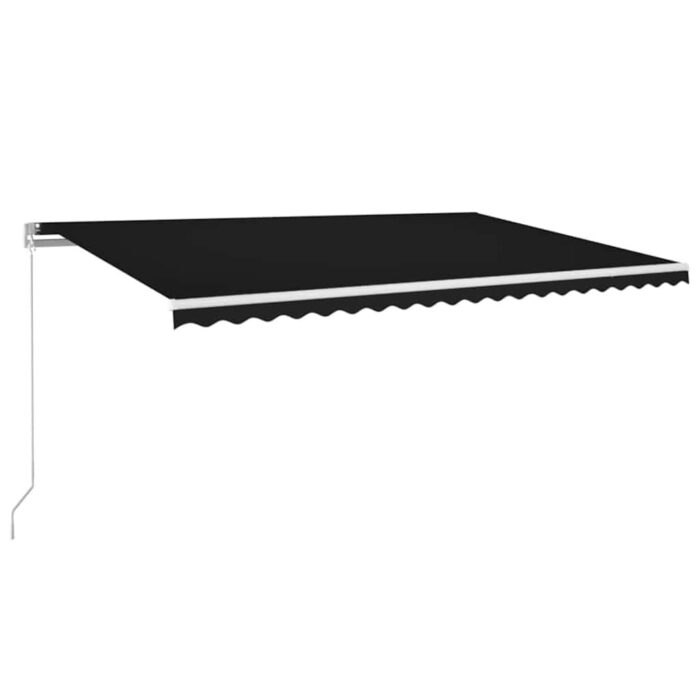 Τέντα Συρόμενη Χειροκίνητη με LED Ανθρακί 500 x 300 εκ. - Image 2