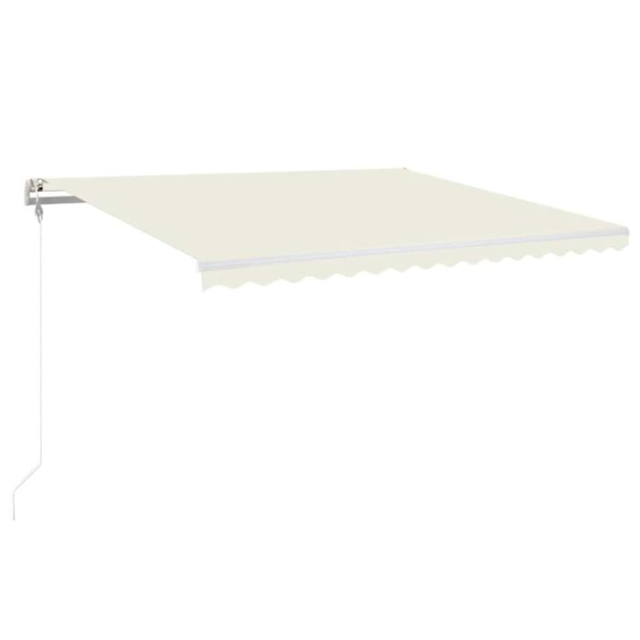 Τέντα Αυτόματη με LED & Αισθητήρα Ανέμου Κρεμ 400x350 εκ. - Image 2