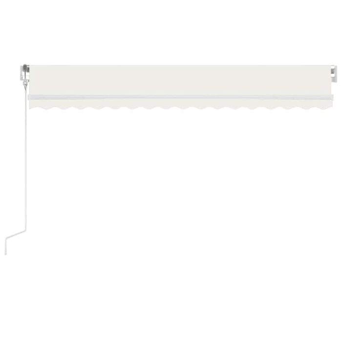 Τέντα Αυτόματη με LED & Αισθητήρα Ανέμου Κρεμ 400x350 εκ. - Image 4
