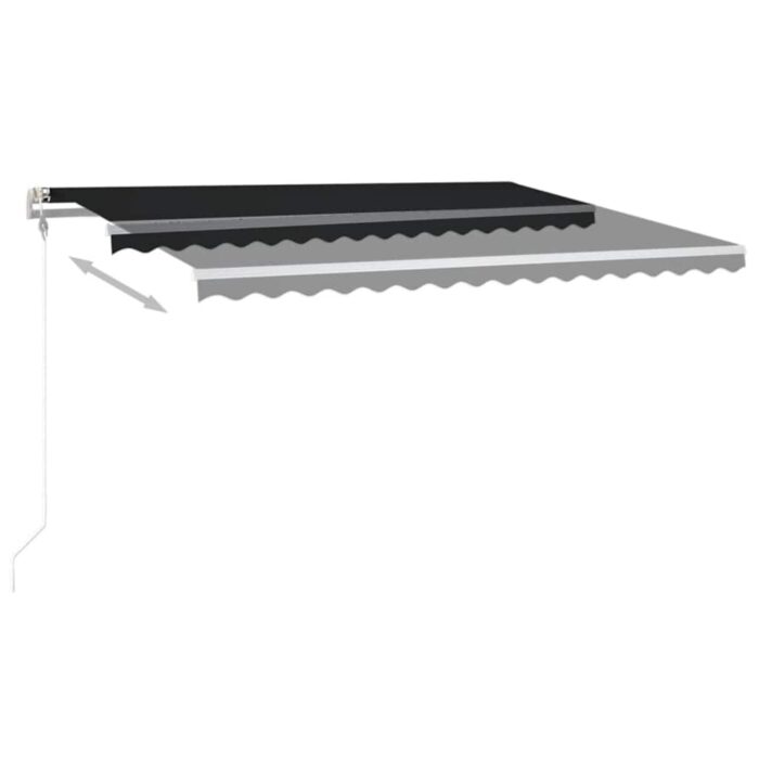 Τέντα Αυτόματη με LED & Αισθητήρα Ανέμου Ανθρακί 400x350 εκ. - Image 3