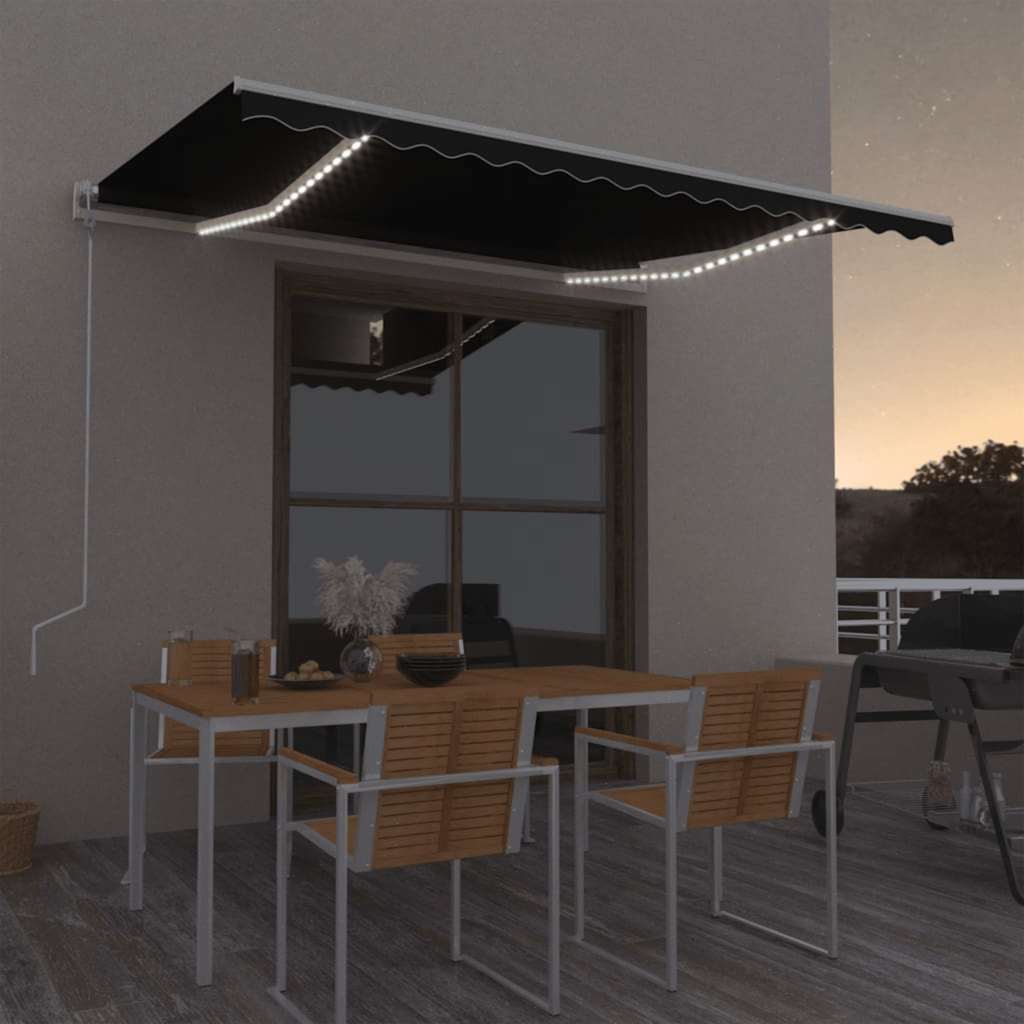 vidaXL Τέντα Αυτόματη με LED & Αισθητήρα Ανέμου Ανθρακί 400x350 εκ. vidaXL Τέντα Αυτόματη με LED & Αισθητήρα Ανέμου Ανθρακί 400x350 εκ.